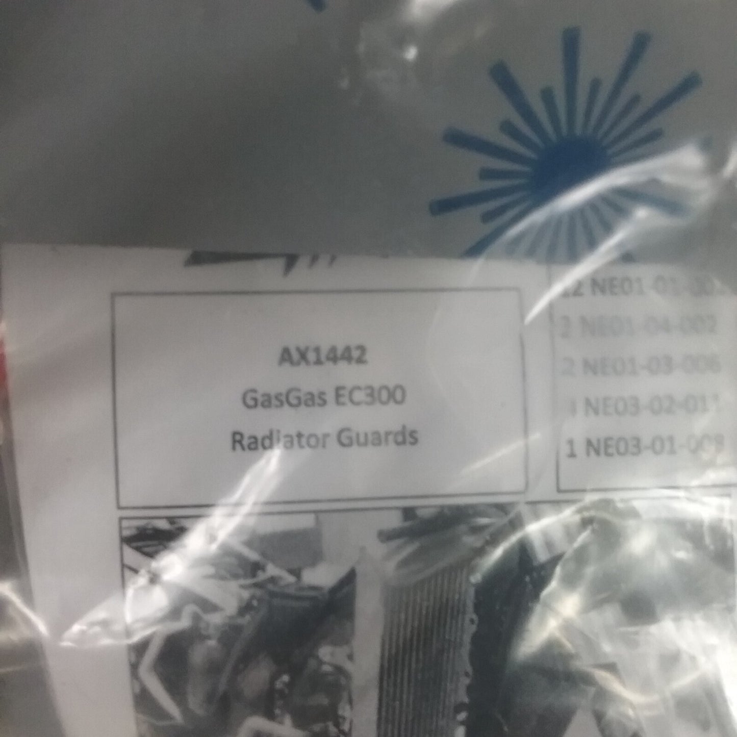 NEW AXP AX1442 RADIATOR BRACKETS GAS GAS EC 2018-2020