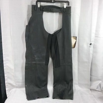 NEW TEKNIC GEAR 883040J REBEL CHAPS SIZE 34 BLACK LEATHER