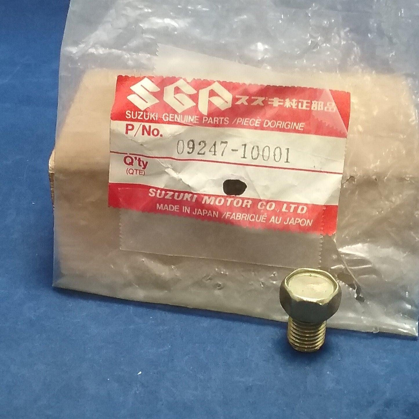 NEW GENUINE SUZUKI 09247-10001 PLUG, OIL DRAIN CRANKCASE-CRANKCASE COVER