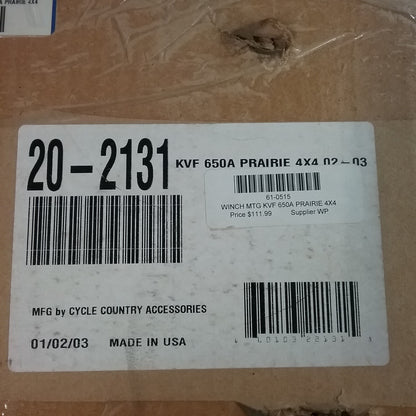 NEW CYCLE COUNTRY 20-2131 WINCH MOUNT KIT KAWASAKI PRAIRIE KVF650A