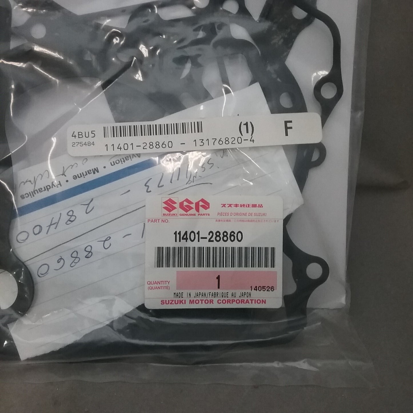 NEW GENUINE SUZUKI 11401-28860 GASKET 2009-2020