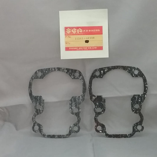 QTY2 NEW GENUINE SUZUKI 11241-46130 GASKET, CYLINDER RM50 OR50 1978-1980
