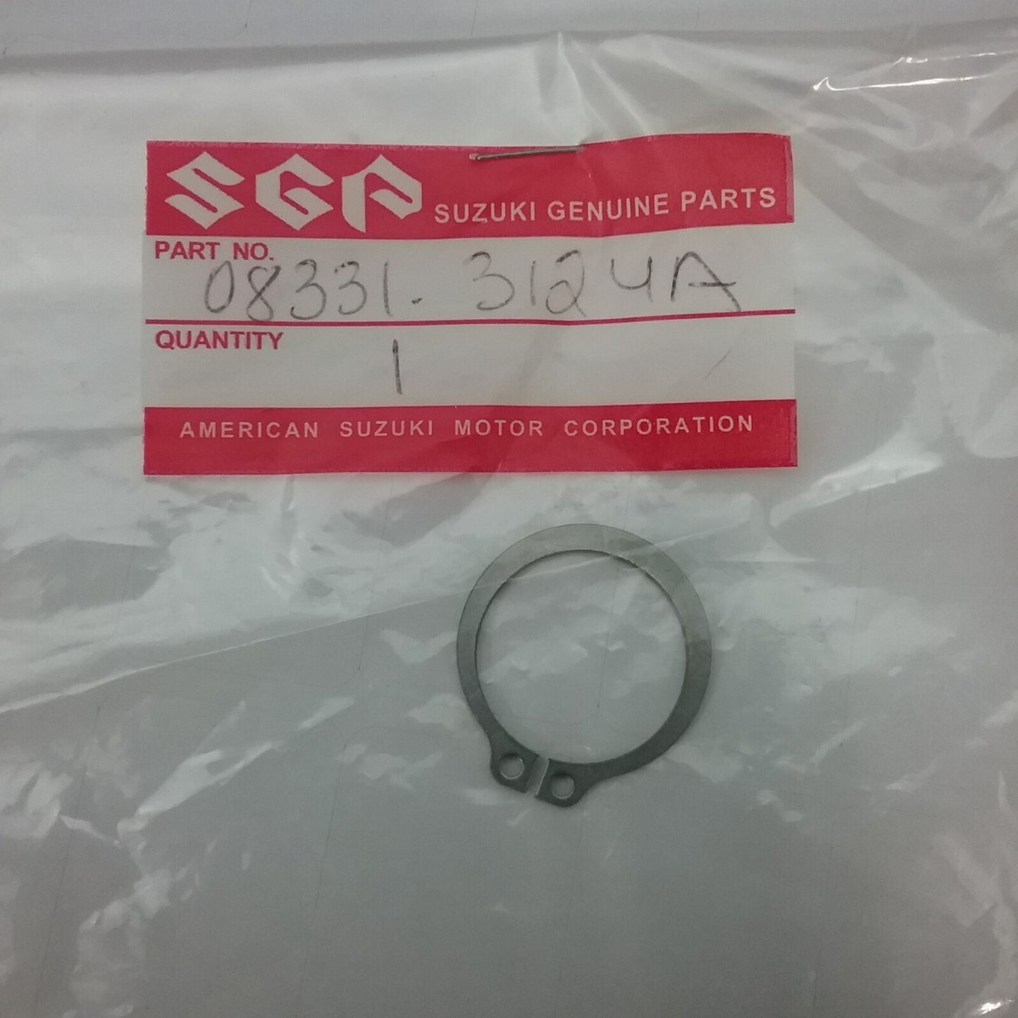 NEW SUZUKI 08331-3124A CIRCLIP, OUTPUT SHAFT QuadRunner LT-4WD
