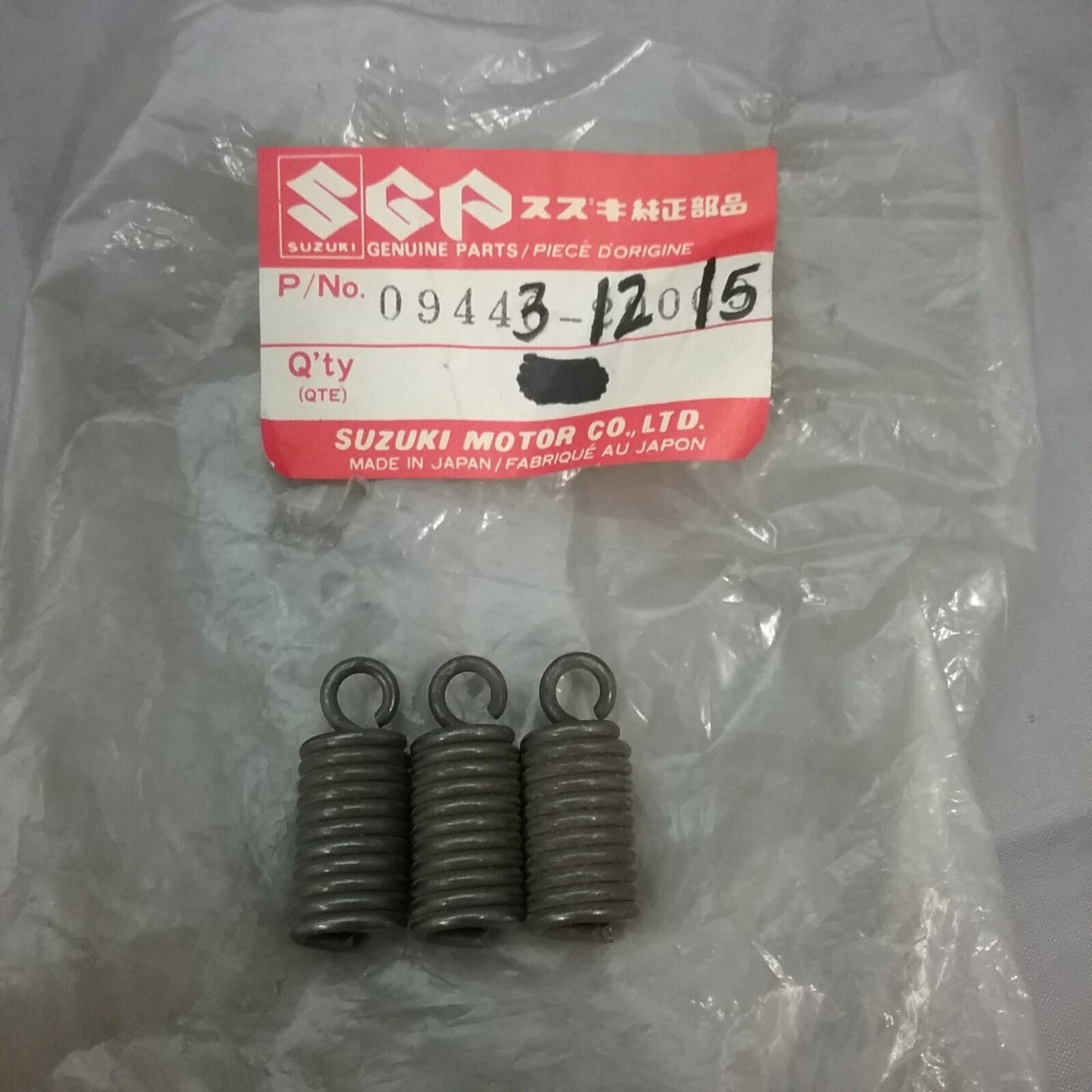 QTY 3 NEW SUZUKI 09443-12015 SPRING, CLUTCH TS125
