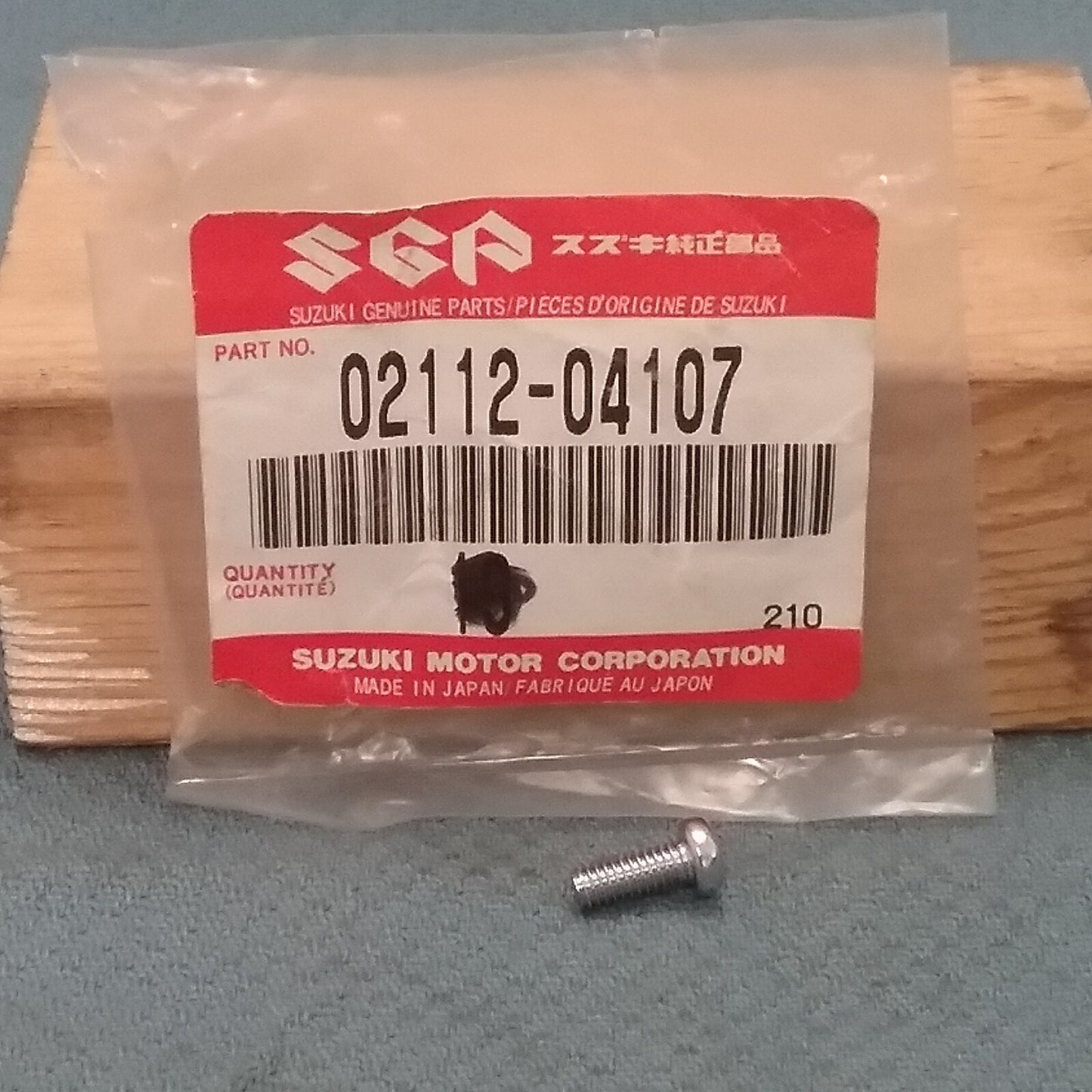 NEW GENUINE SUZUKI 02112-04107 SCREW 1971-2021