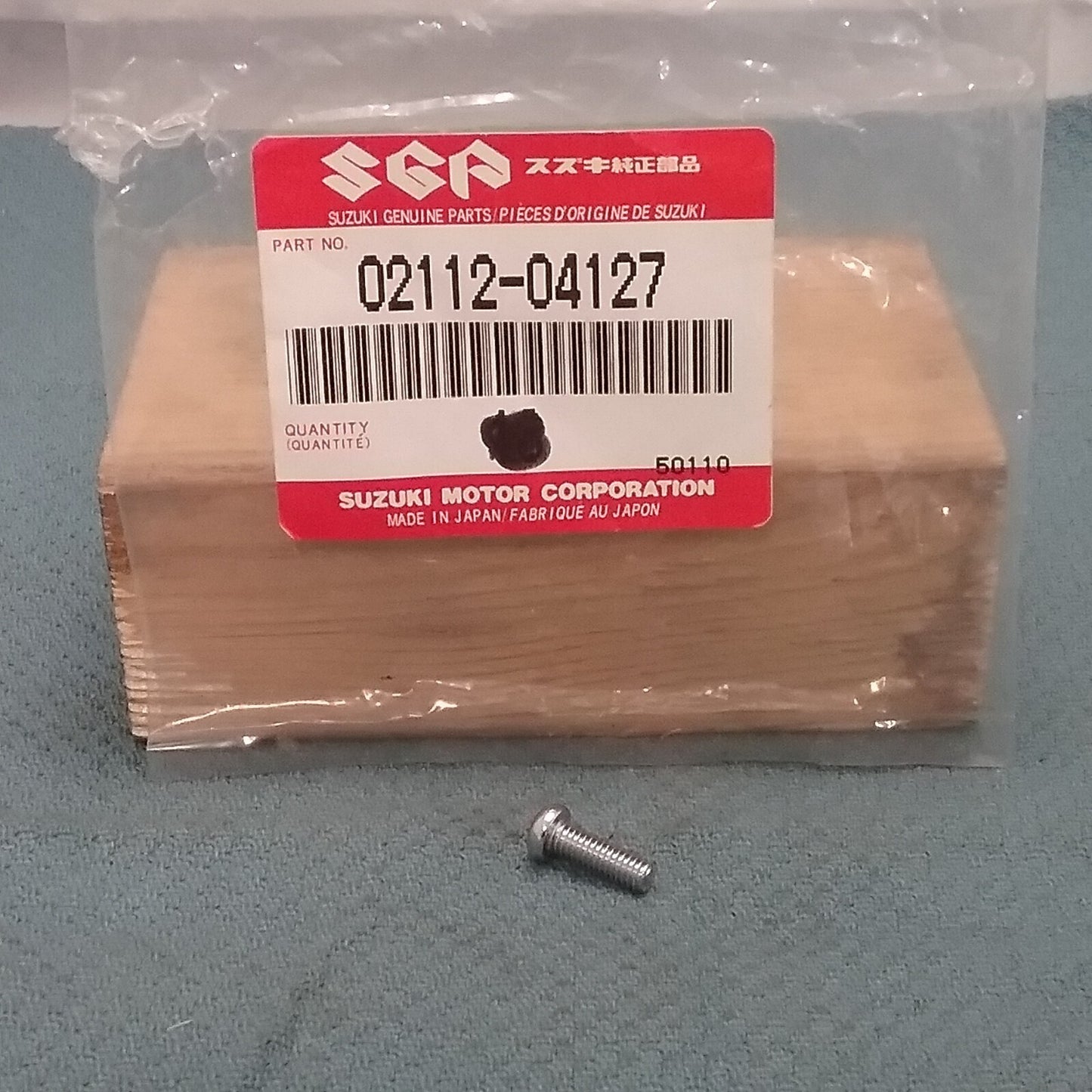 NEW GENUINE SUZUKI 02112-04127 SCREW, CARBURETOR 1986-1993