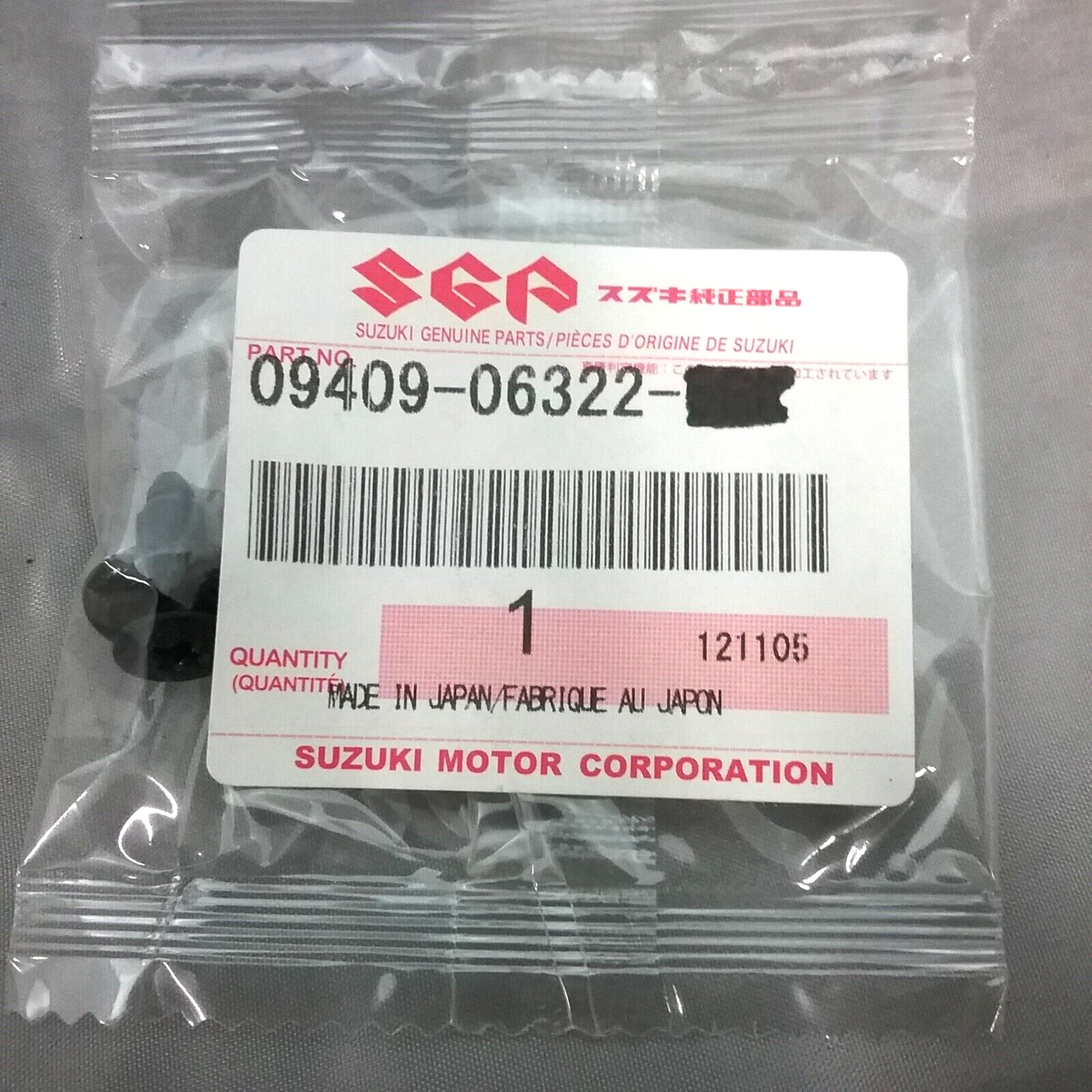 QTY 5 NEW GENIUNE SUZUKI 09409-06322 SEAT TAIL COVER CLIP BLACK GS750E, ES