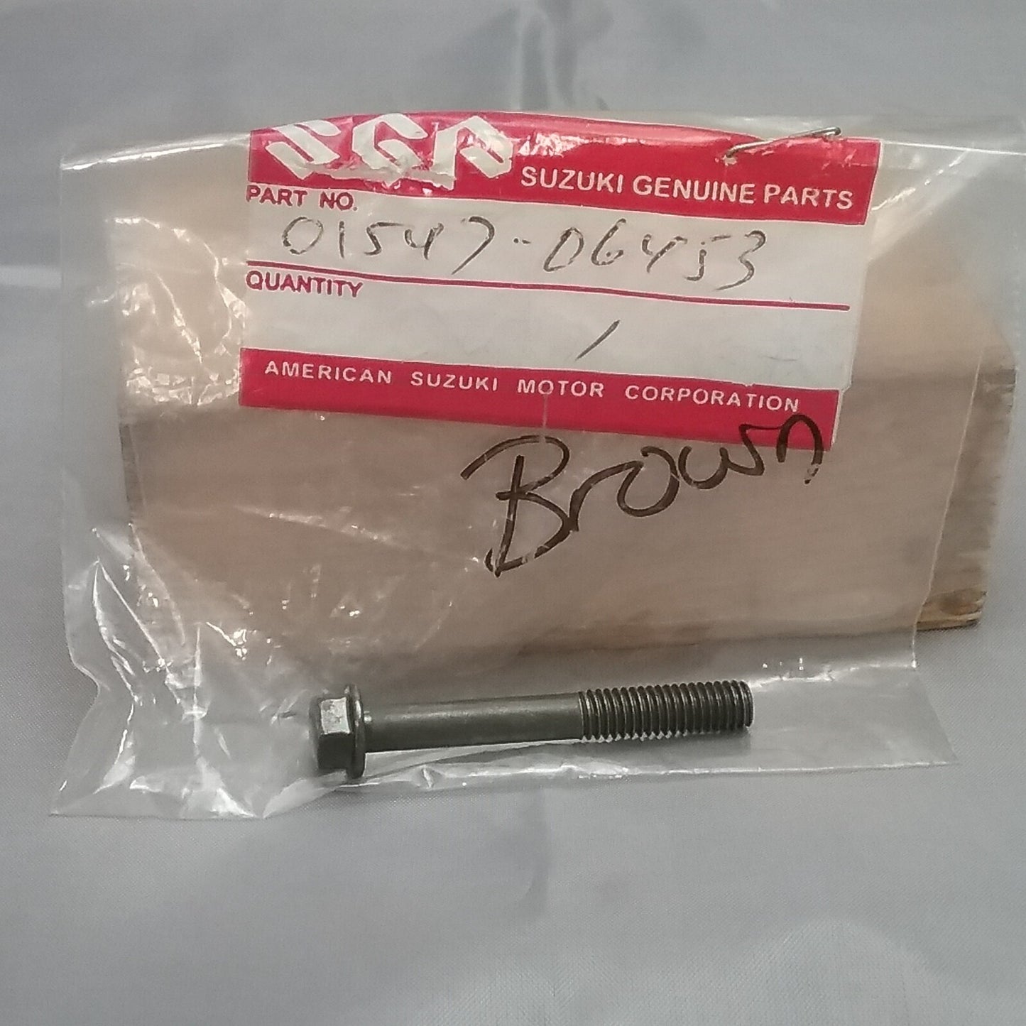 NEW SUZUKI 01547-06453 BOLT 6X45, CRANKCASE 1982-2021