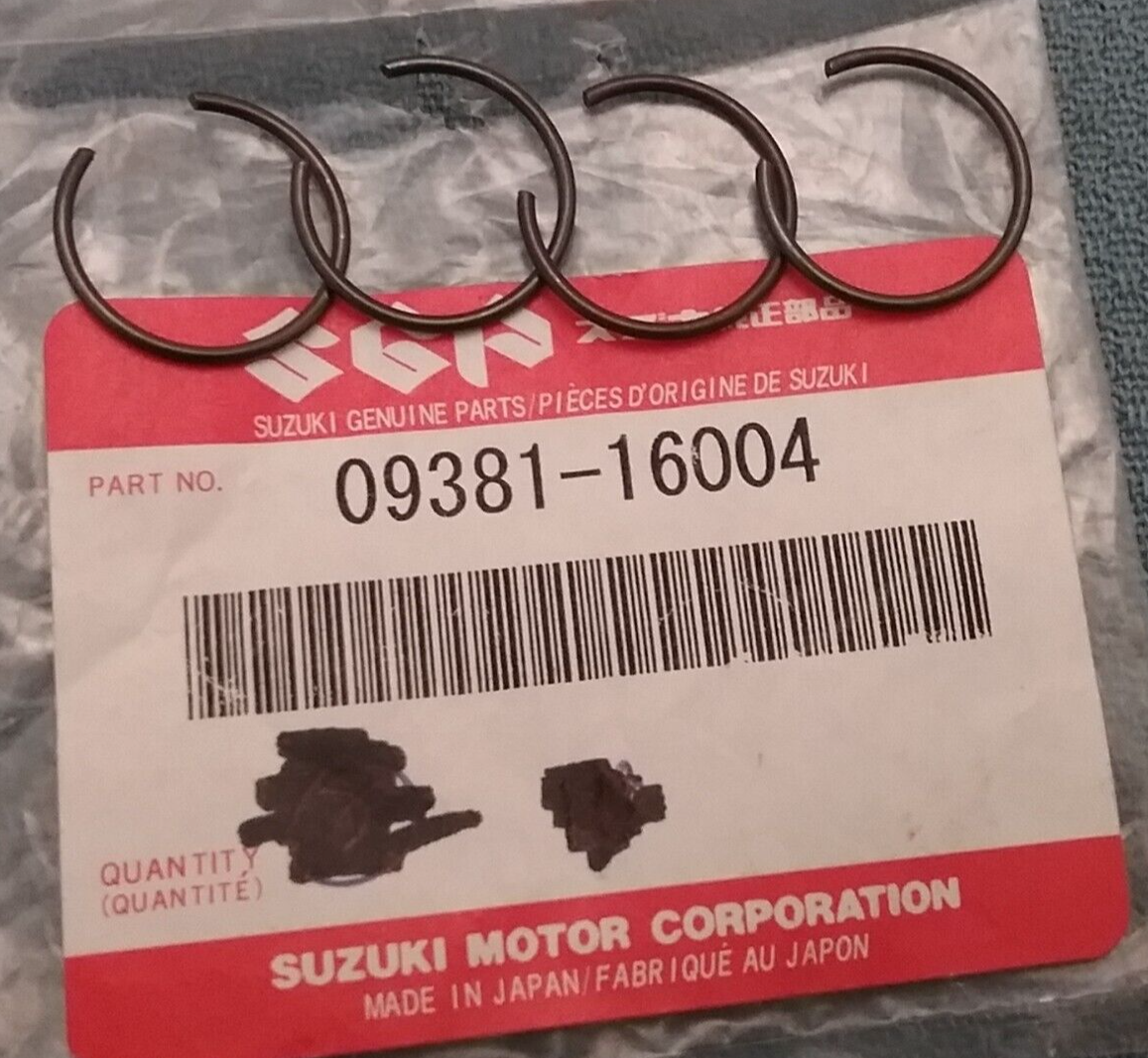 QTY 4 NEW GENUINE SUZUKI 09381-16004 CRANKSHAFT CIRCLIP LT230S