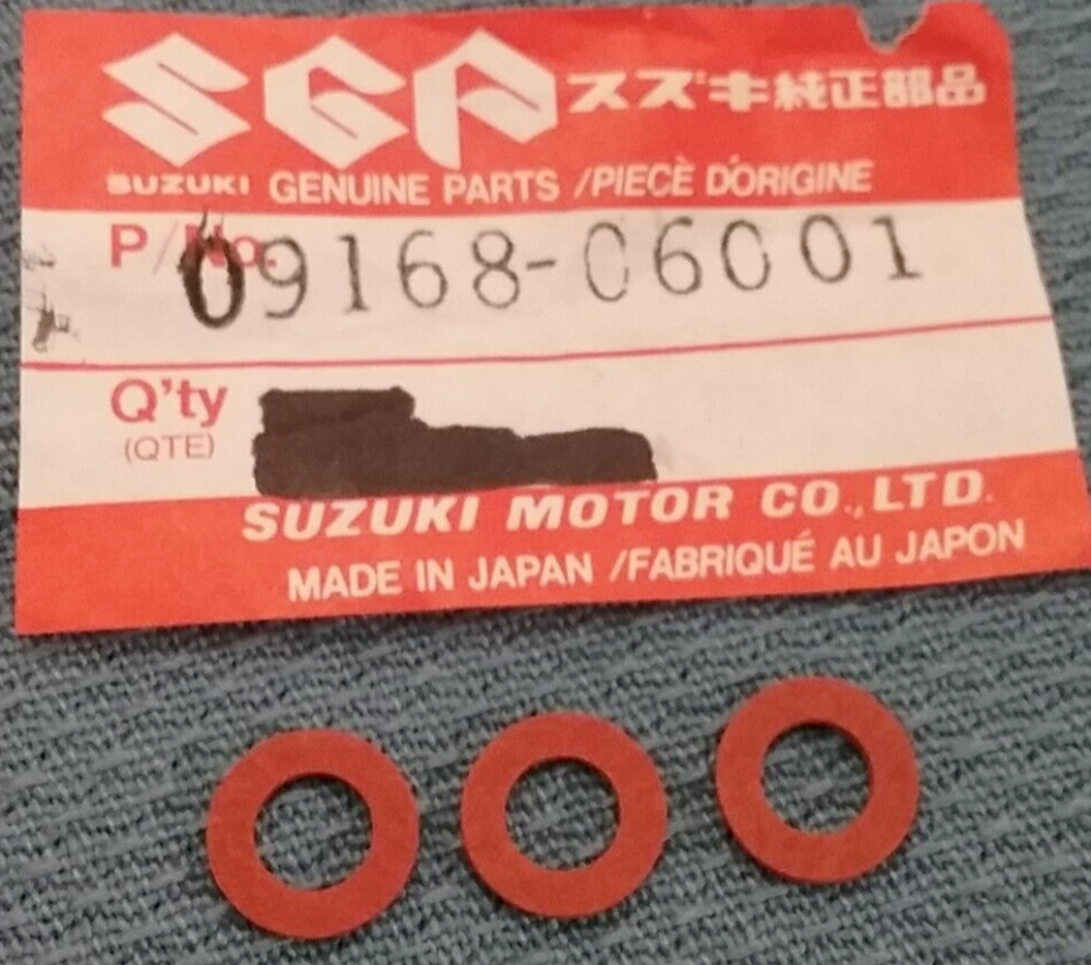 QTY 3 NEW GENUINE SUZUKI 09168-06001 CRANKCASE GASKET 1967-2000