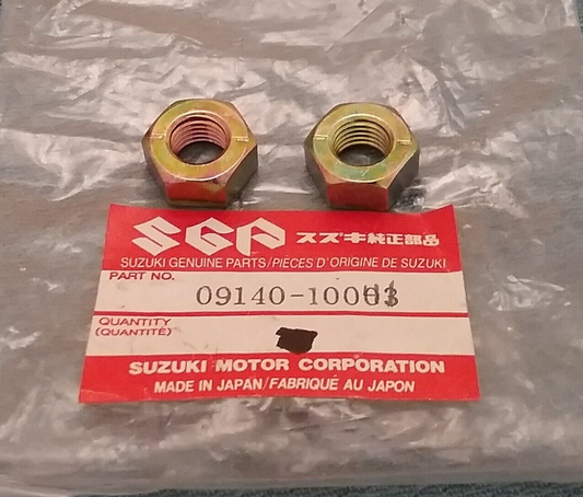 QTY2 NEW GENUINE SUZUKI 09140-10003 FLYWHEEL MAGNETO-IGNITION COIL NUT 1969-1990
