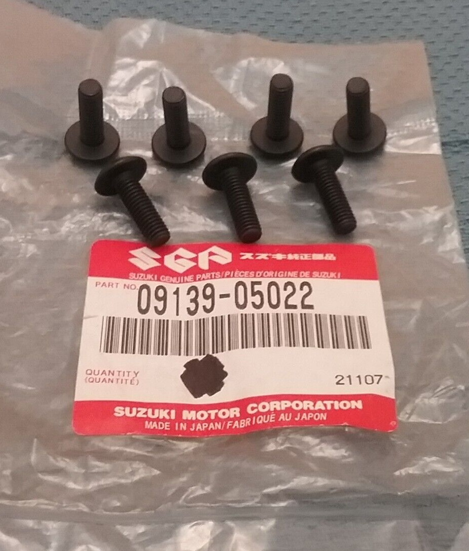 QTY 7 NEW GENUINE SUZUKI 09139-05022 HEADLAMP COVER SCREW 1983-2020