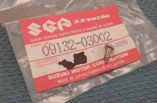 NEW GENIUNE SUZUKI 09132-03002 HEADLAMP SCREW 1980-1990