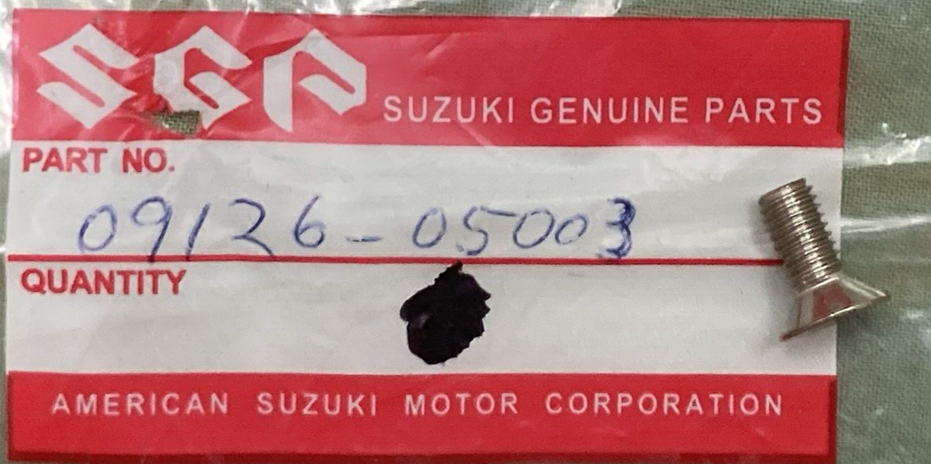 QTY 2 NEW SUZUKI 09126-05003 SCREW, HEADLAMP 5X12 1968-2009