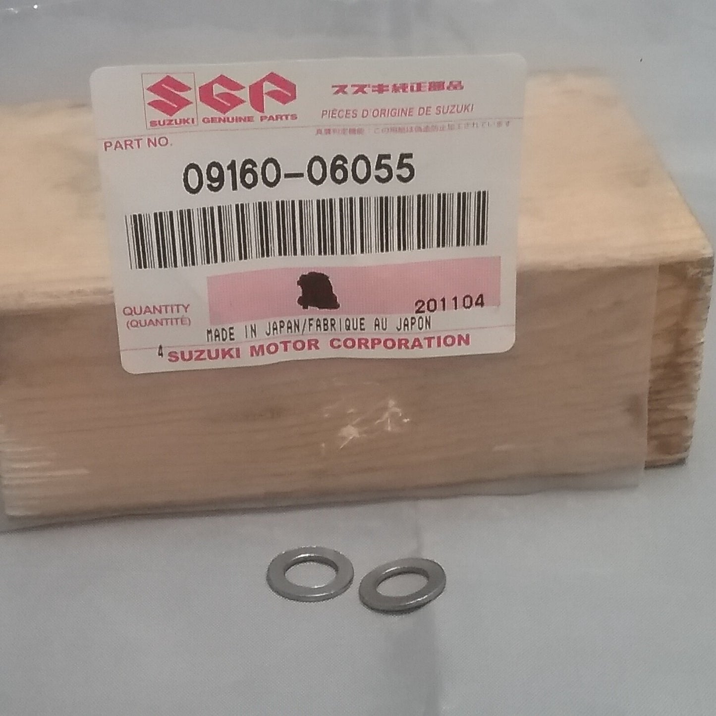 QTY 2 NEW GENUINE SUZUKI 09160-06055 WASHER 7X12X1 MUFFLER 1988-2020
