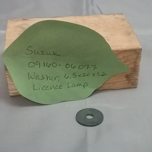 NEW REPLACES SUZUKI 09160-06077 WASHER 6.5X20X1.2 LICENCE LAMP 1969-2021