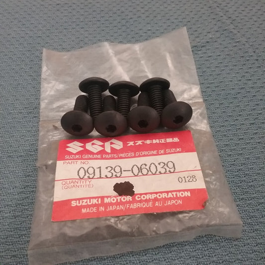 QTY 7 NEW GENIUNE SUZUKI 09139-06039 COWLING SCREW 6X16 1986-2019