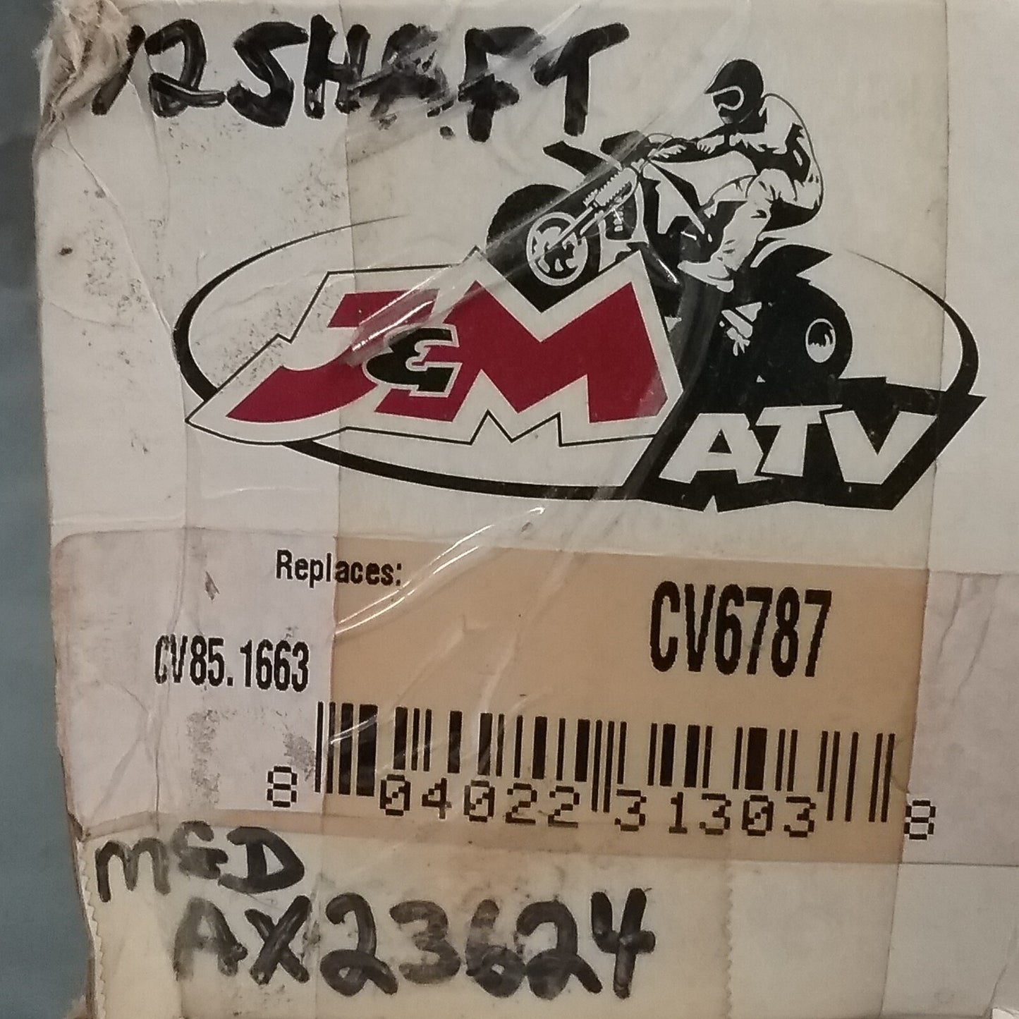 NEW J&M WIDE OPEN CV6787 AXLE OUTBOARD HALF-SHAFT