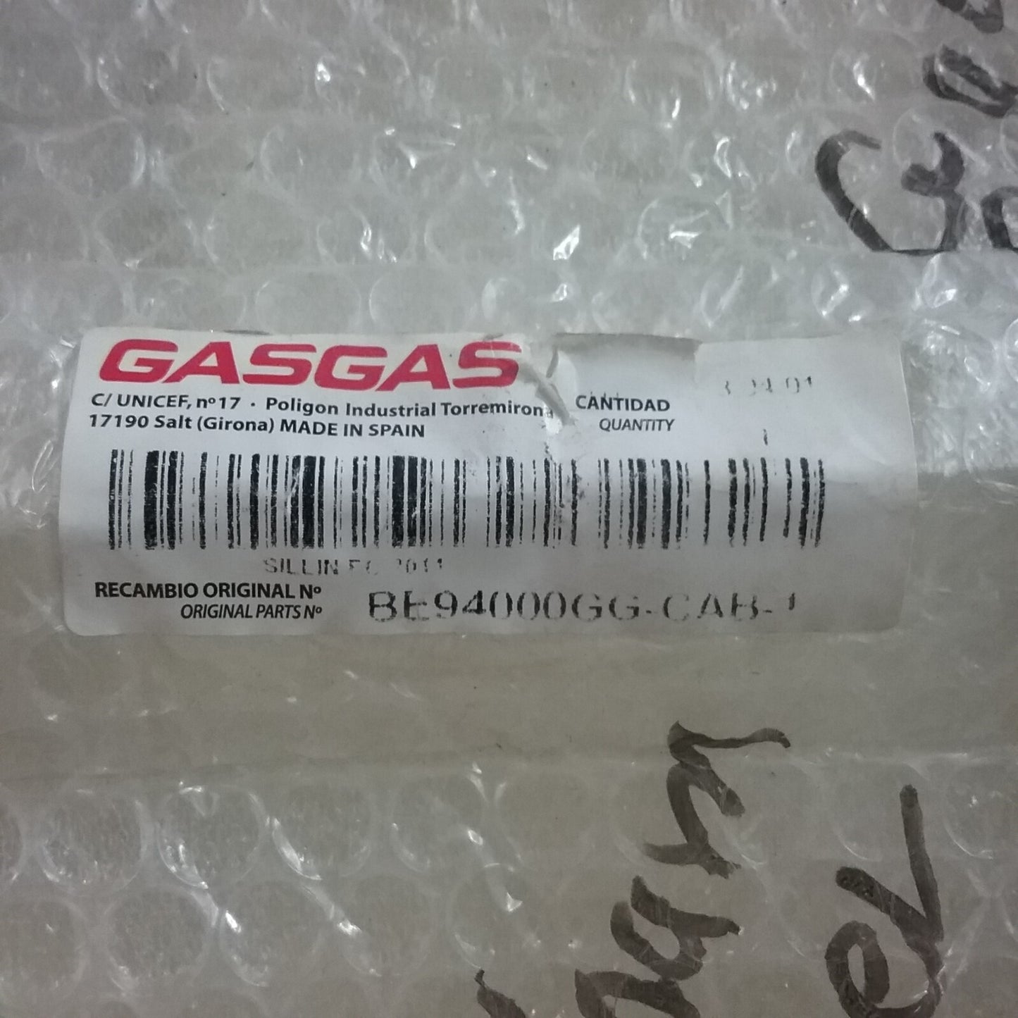 NEW GASGAS BE94000GG-CAB-1 SEAT BLACK EC 2014-2015