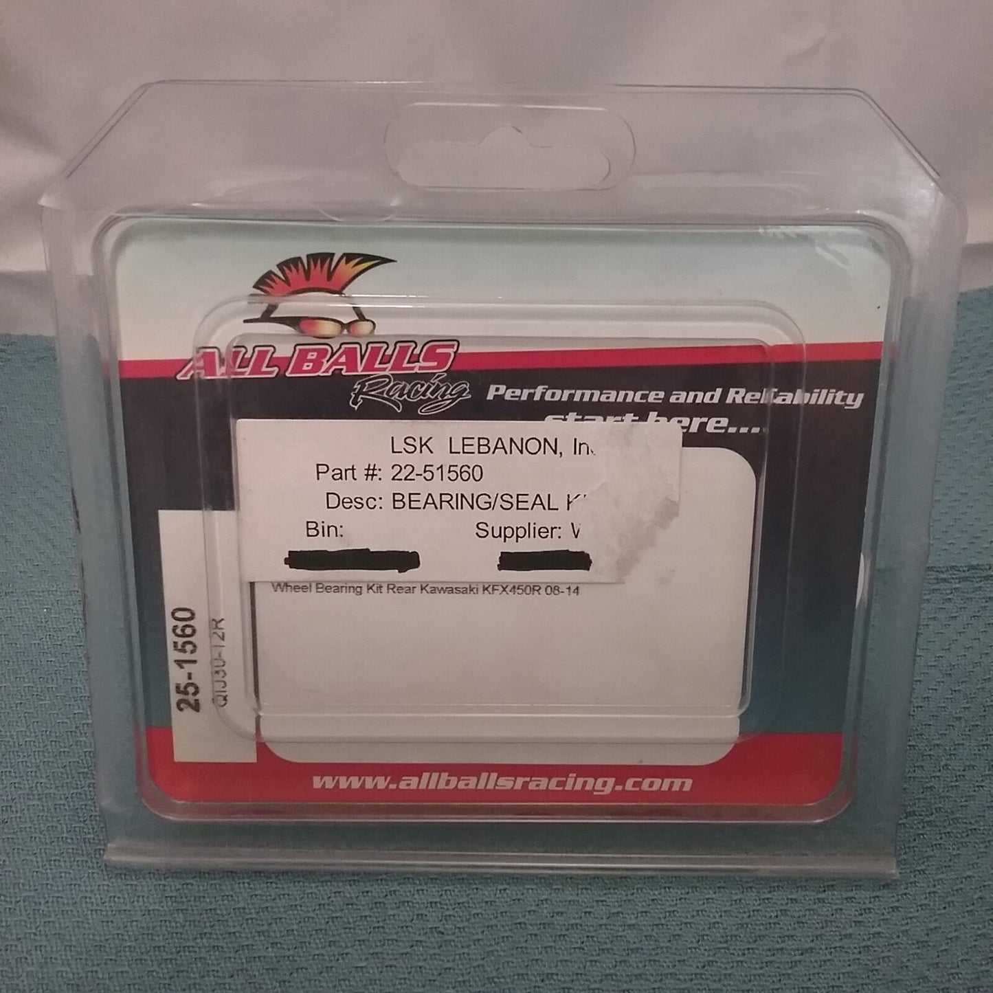 NEW GENUINE ALL BALLS RACING 25-1560 WHEEL BEARING KIT