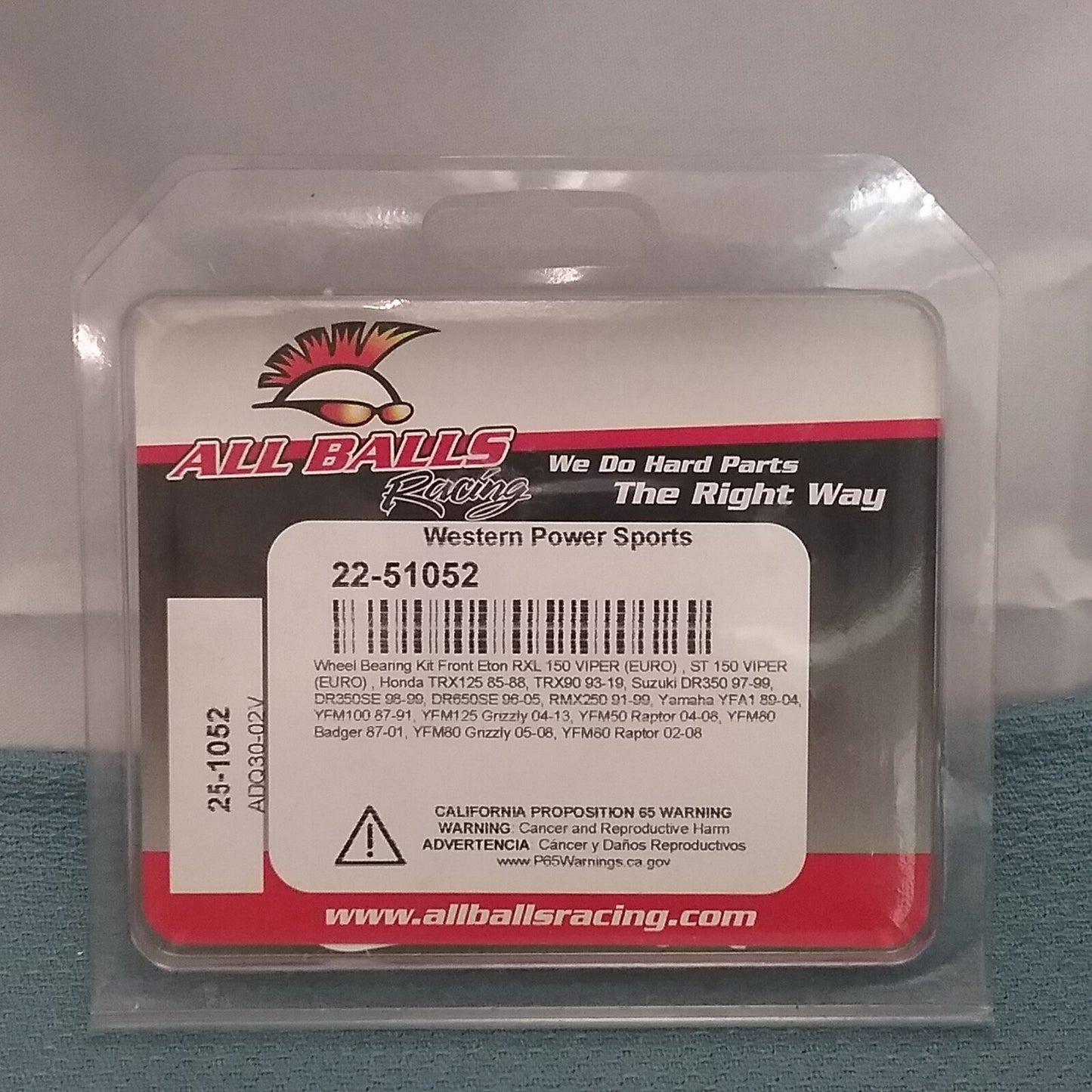 NEW GENUINE ALL BALLS RACING 25-1052 WHEEL BEARING KIT