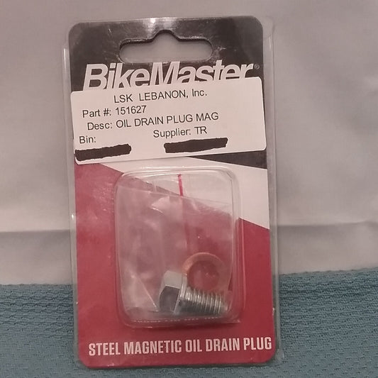 NEW GENUINE BIKE MASTER 151627 MAGNETIC STEEL OIL DRAIN PLUG