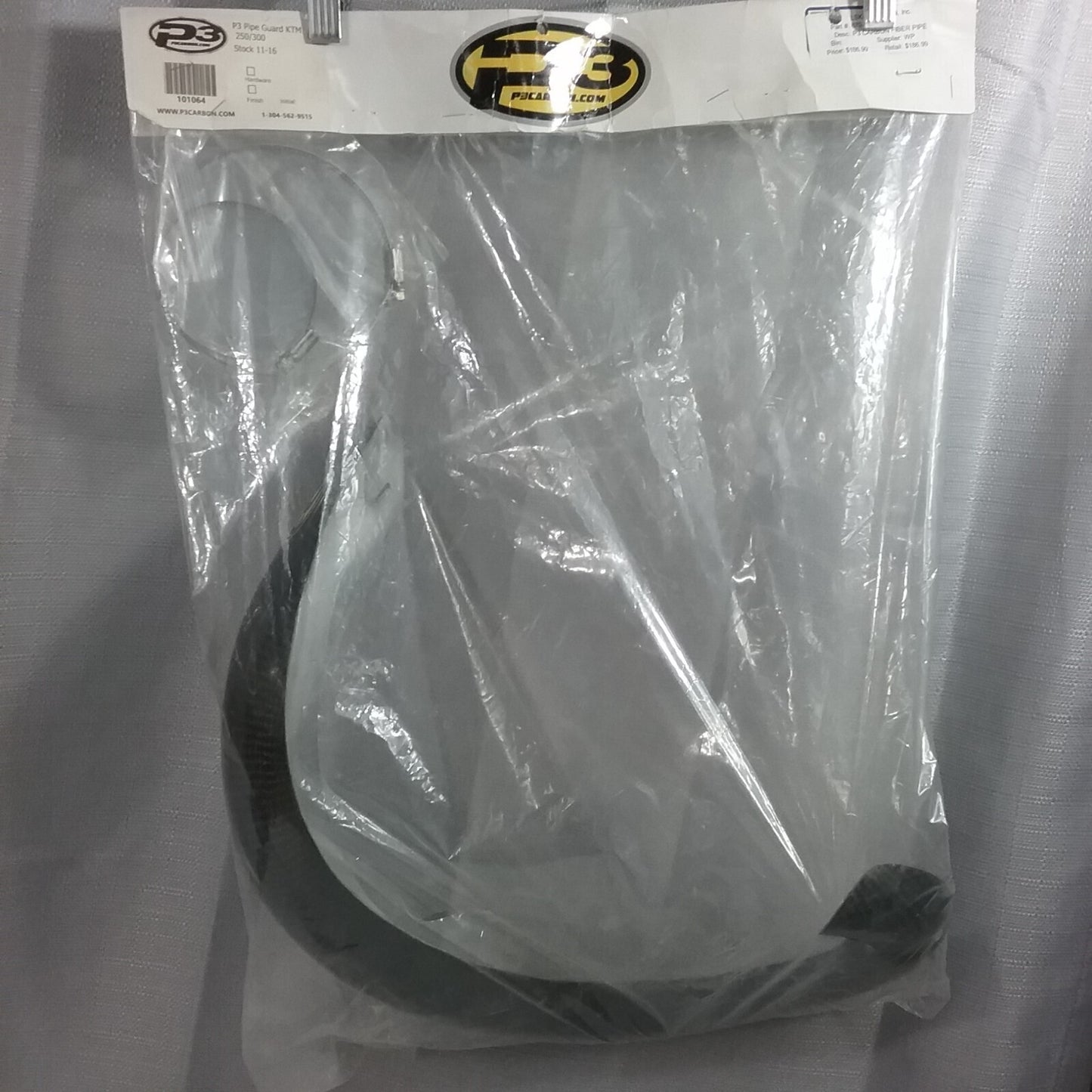 NEW P3 CARBON 101064 Pipe Guard Stock 250/300 FMF Fatty KTM HUSQVARNA