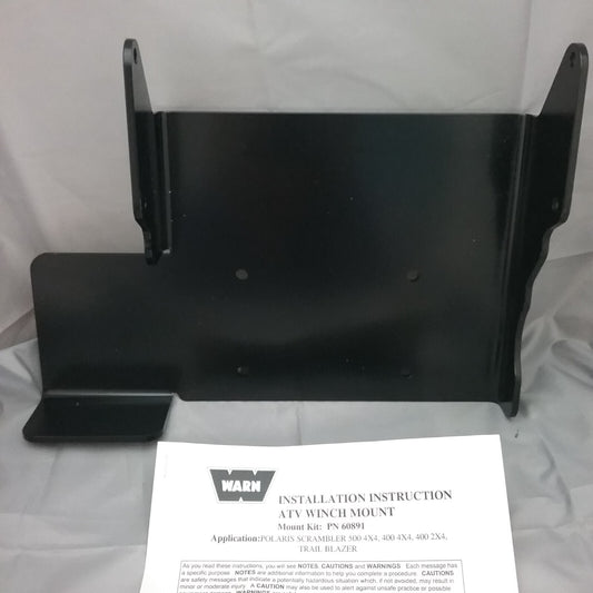 NEW WARN 60891 WINCH MOUNT PLATE POLARIS SCRAMBLER 500
