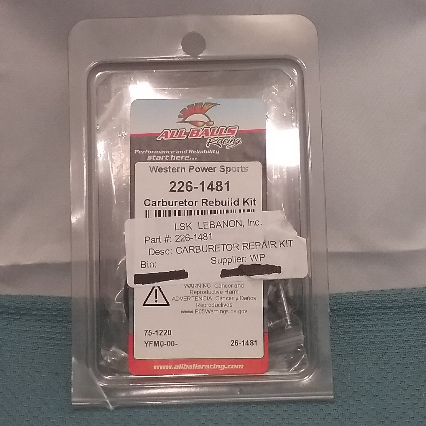 NEW GENUINE ALL BALLS RACING 226-1481 CARBURETOR REBUILD KIT