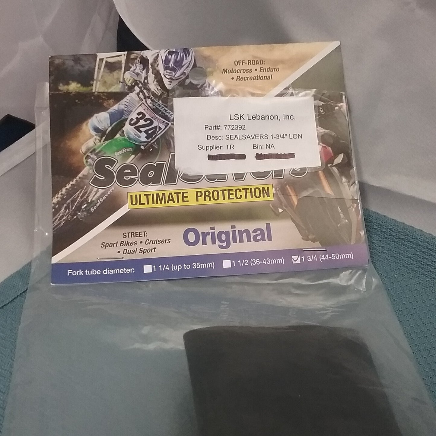 NEW GENUINE SEAL SAVERS 772392 DIRT BIKE FORK SEAL PROTECTORS LONG 1-3/4" BLACK