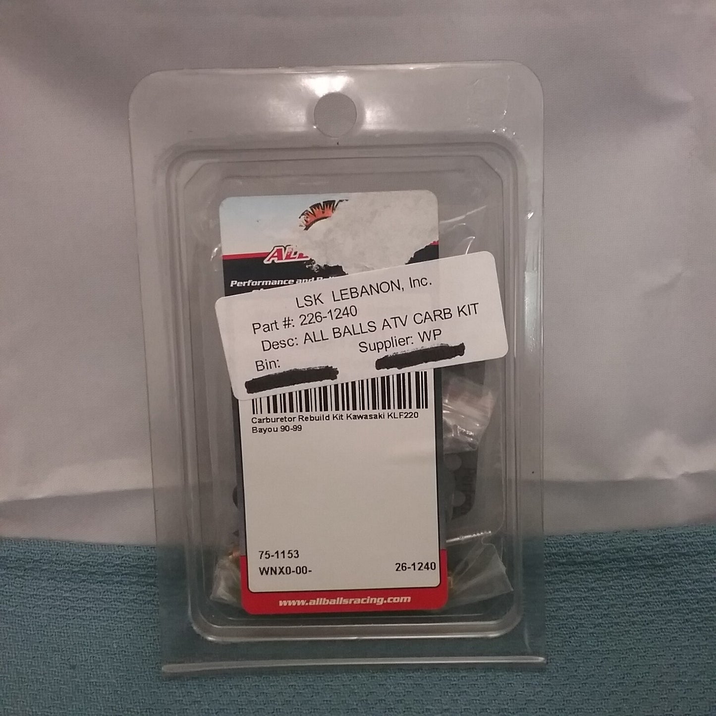 NEW GENUINE ALL BALLS RACING 26-1240 CARBURETOR REBUILD KIT