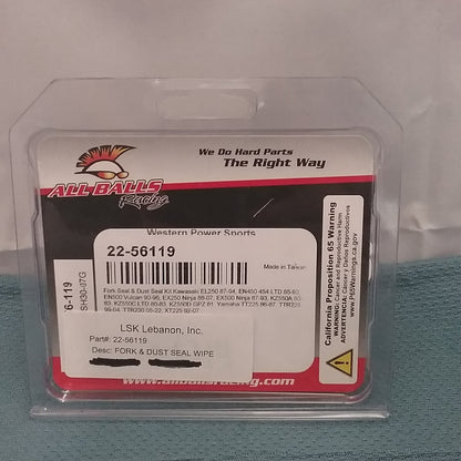 NEW GENUINE ALL BALLS RACING 56-119 FORK AND DUST SEAL KIT
