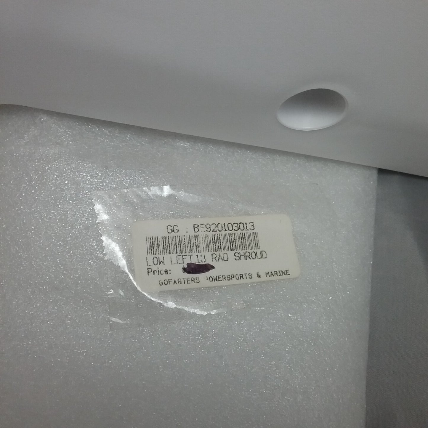 NEW GAS GAS BE920103013 LOWER LEFT RADIATOR COVER WHITE