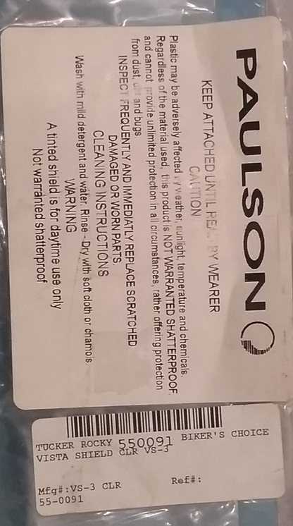 NEW GENUINE PAULSON 550091 Vista Shield CLEAR VS-3