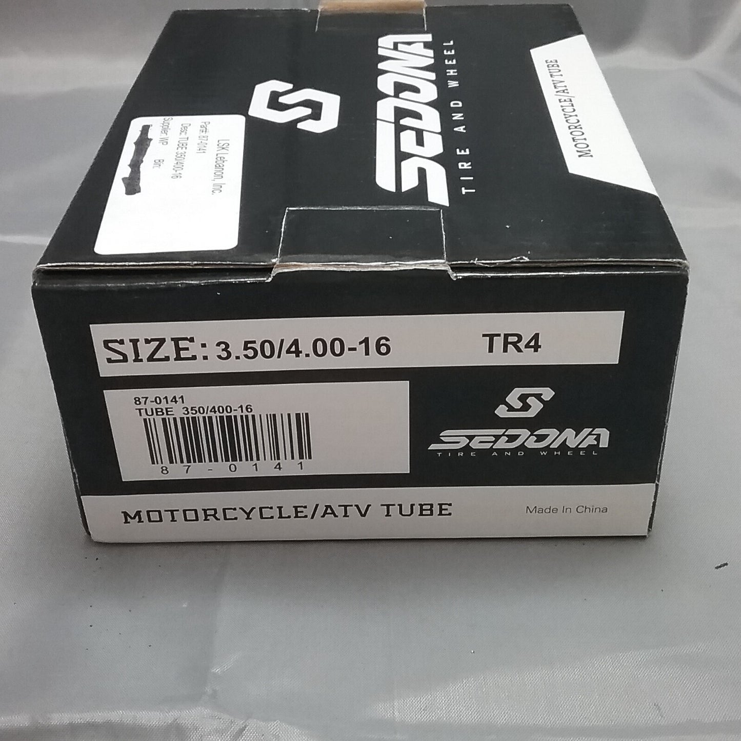 NEW SEDONA 87-0141 MOTORCYLE/ATV INNER TUBE 350/400-16 TR4