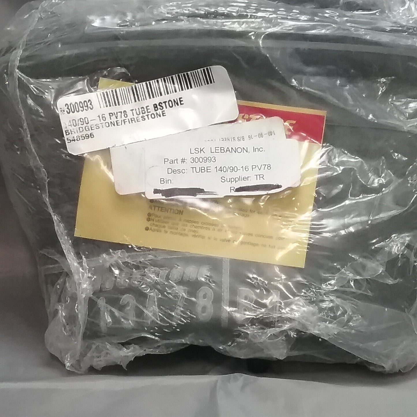 NEW BRIDGESTONE 300993 MOTORCYCLE TUBE 140/90-16 PV78