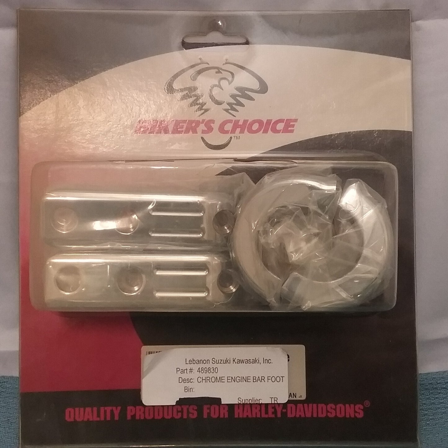 NEW GENUINE BIKERS CHOICE  489830 CHROME ENGINE FOOT BAR