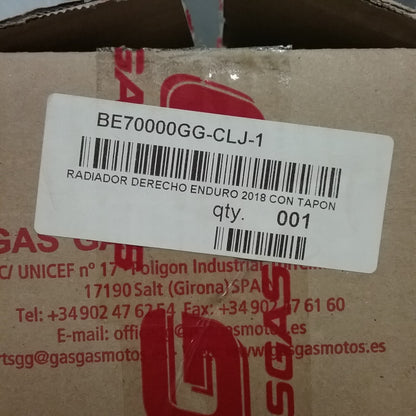 NEW GASGAS BE70000GG-CLJ-1 All Aluminum Radiator EC250/EC300 2018-2019