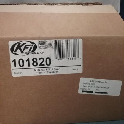 NEW KFI PRODUCTS 101820 REPLACES Kawasaki, Mule SX & Mule 610 Rear 2" Receiver