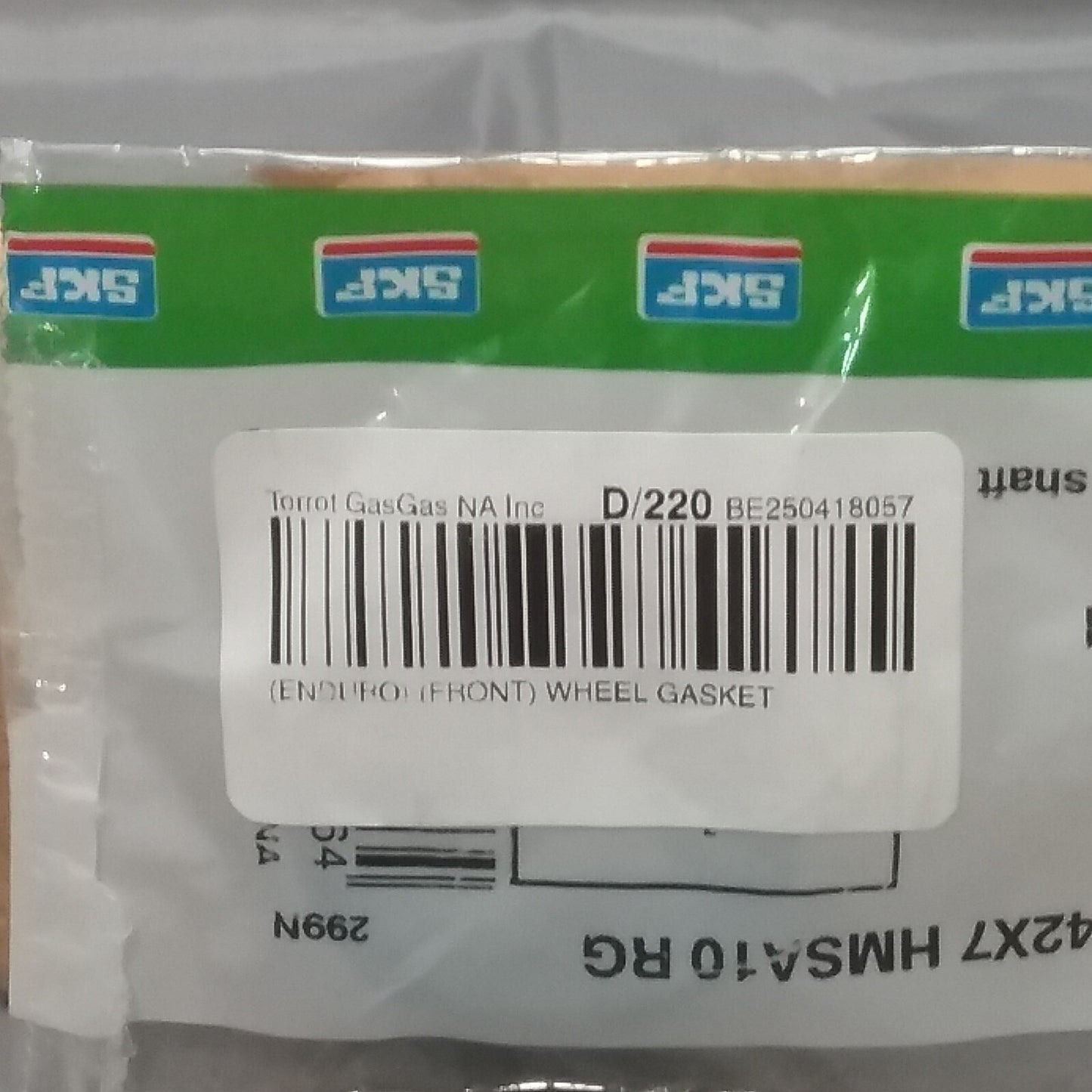 NEW GASGAS BE250418057 FRONT WHEEL GASKET (ENDURO)