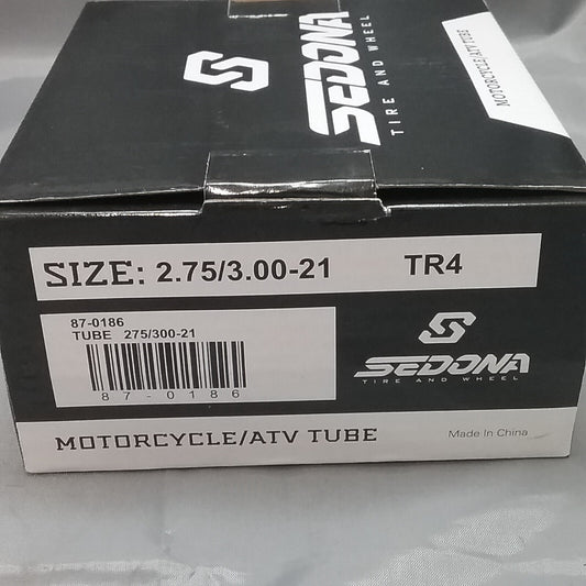 NEW SEDONA 87-0186 MOTORCYCLE INNER TUBE 2.75/3.00-21 TR4