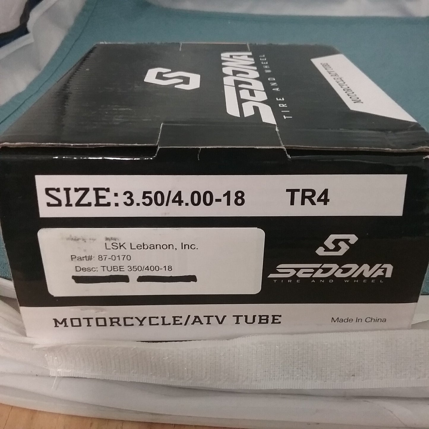 NEW GENUINE SEDONA TIRE AND WHEEL 87-0170 Standard Motorcycle Tubes 3.50/4.00-18