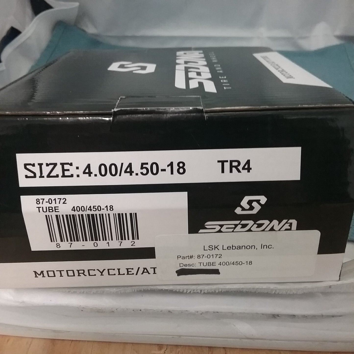 NEW GENUINE SEDONA TIRE AND WHEEL 87-0172 Standard Motorcycle Tubes 4.00/4.50-18