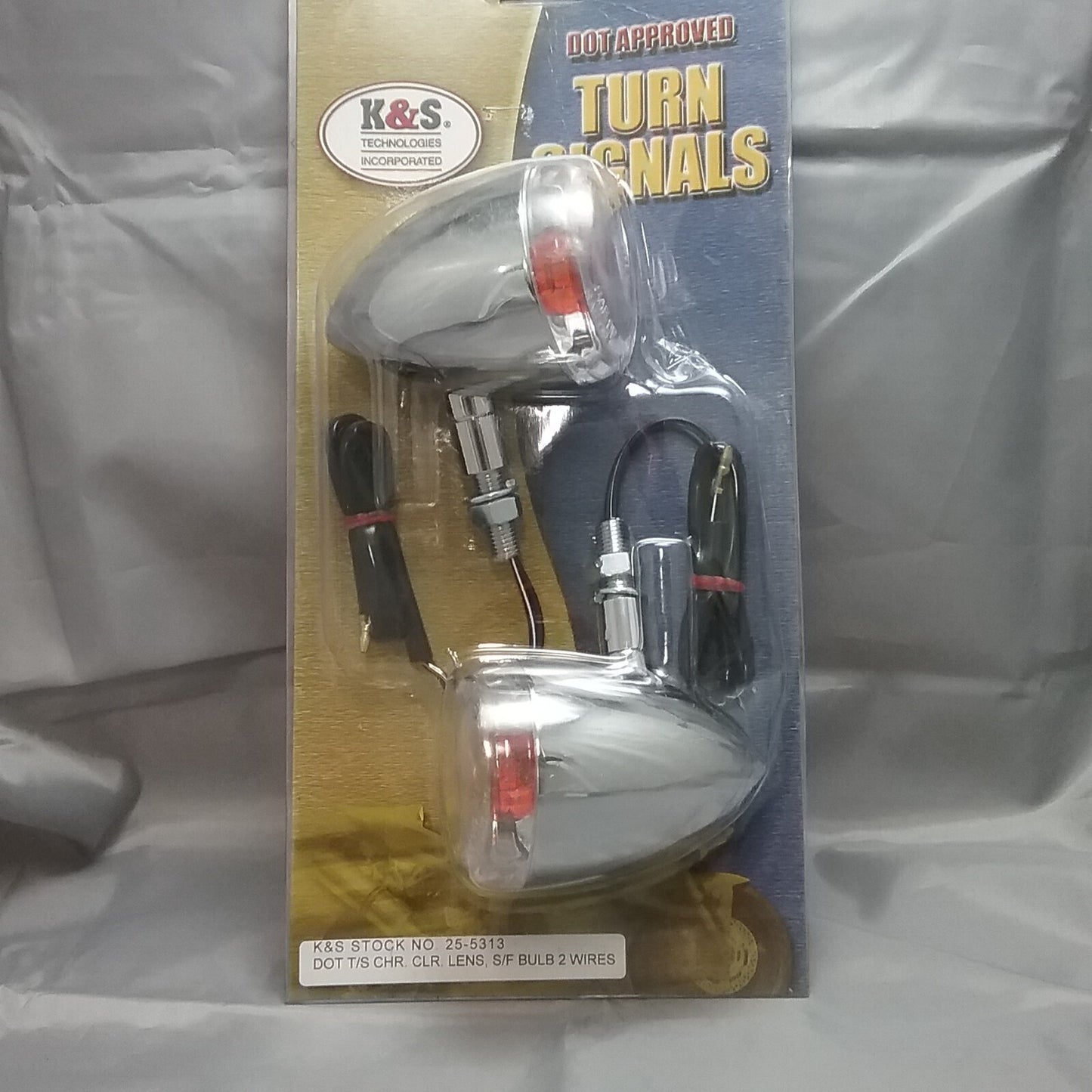 NEW K&S TECHNOLOGIES 25-5313 INCANDESCENT MARKER LIGHTS, 2-WIRE CHROME/CLEAR
