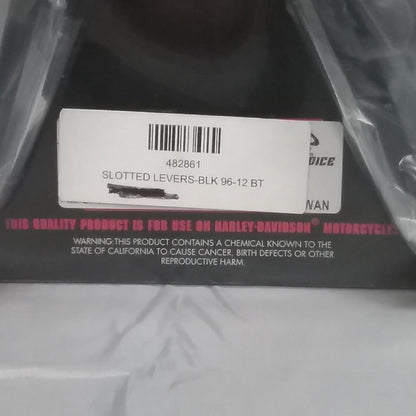 NEW BIKERS CHOICE 482861 BLACK SLOTTED LEVERS