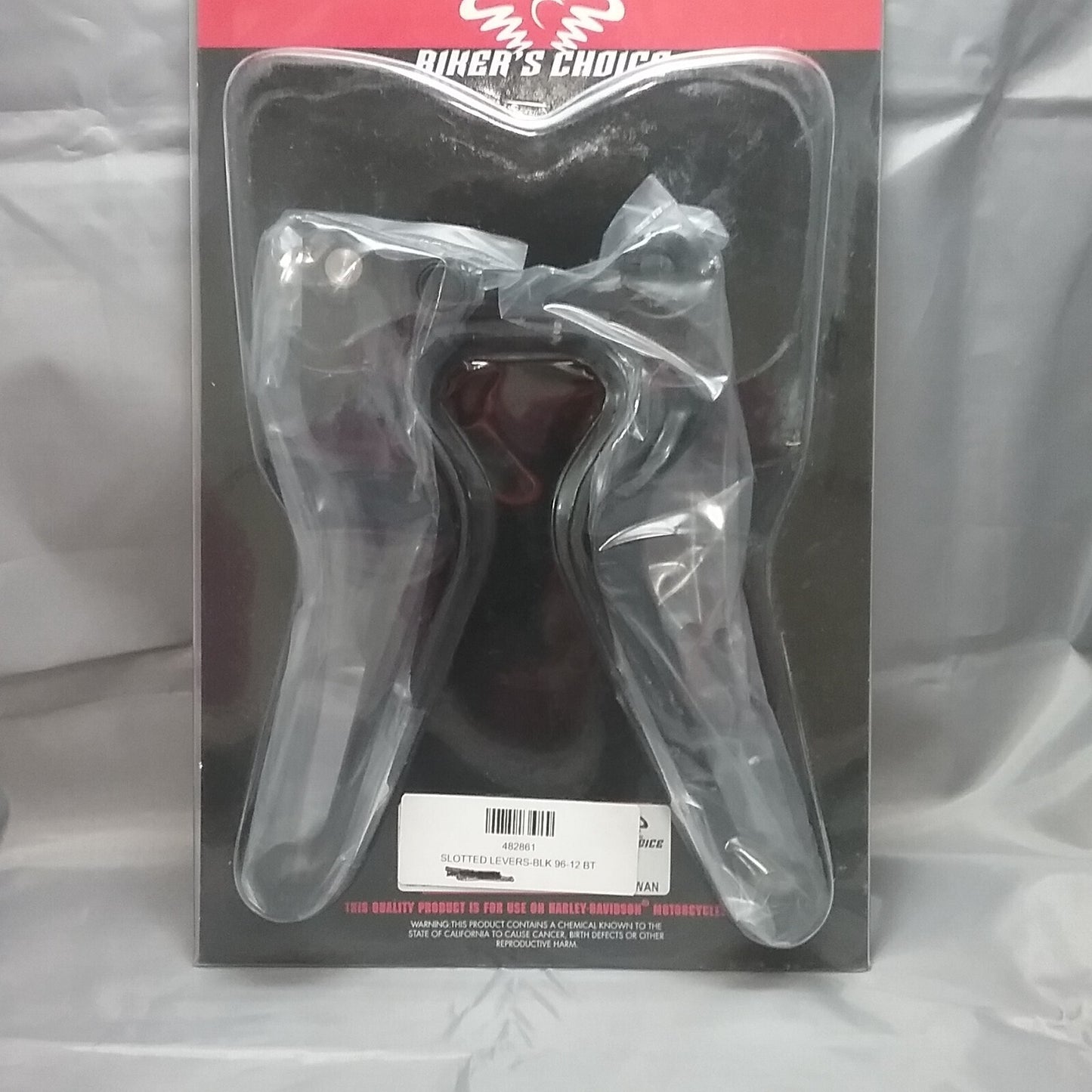 NEW BIKERS CHOICE 482861 BLACK SLOTTED LEVERS