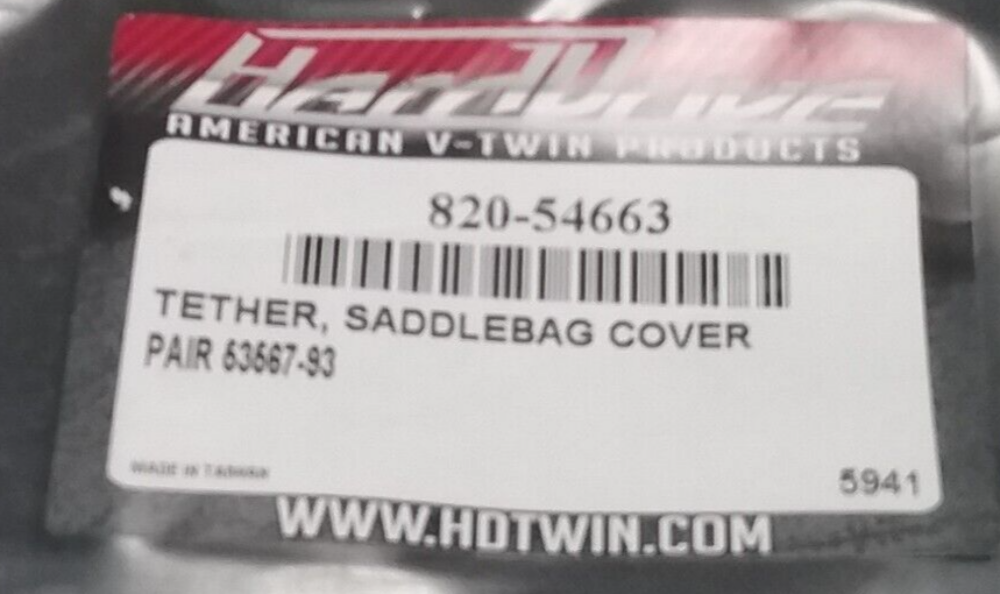 NEW HARD DRIVE 820-54663 TETHER, SADDLEBAG COVER PAIR