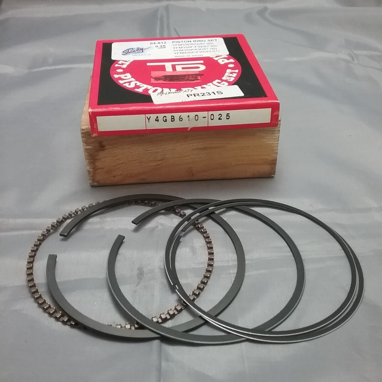 NEW TEIKUKO PR231S/Y4GB610-025 PISTON RING SET .25