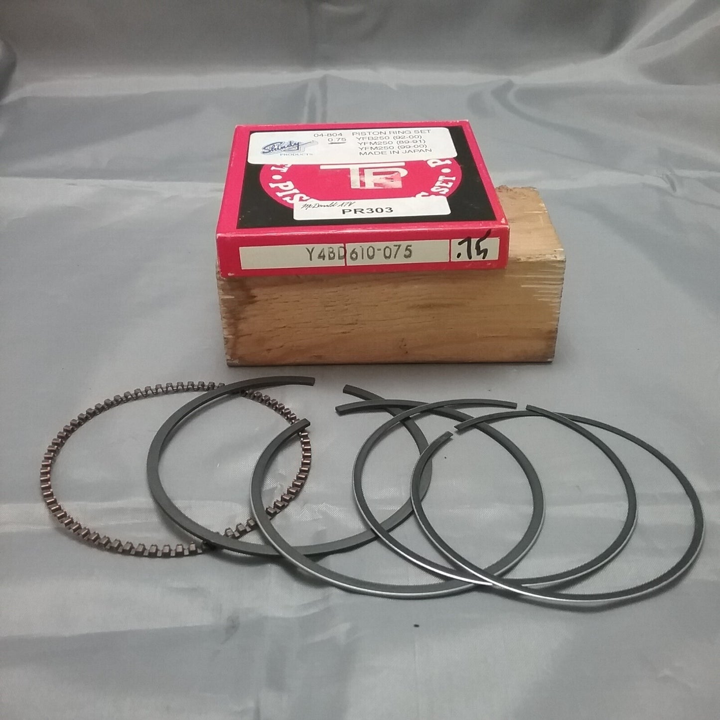 NEW TEIKOKU PR303/Y4BD610-075 PISTON RING SET .75