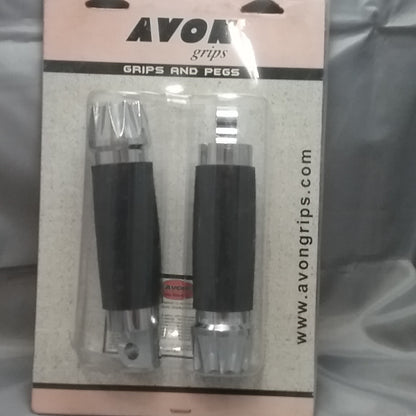 NEW AVON GRIPS FP-CC-85-CH-EX FOOT PEG EXCALIBUR CUSTOM CHROME